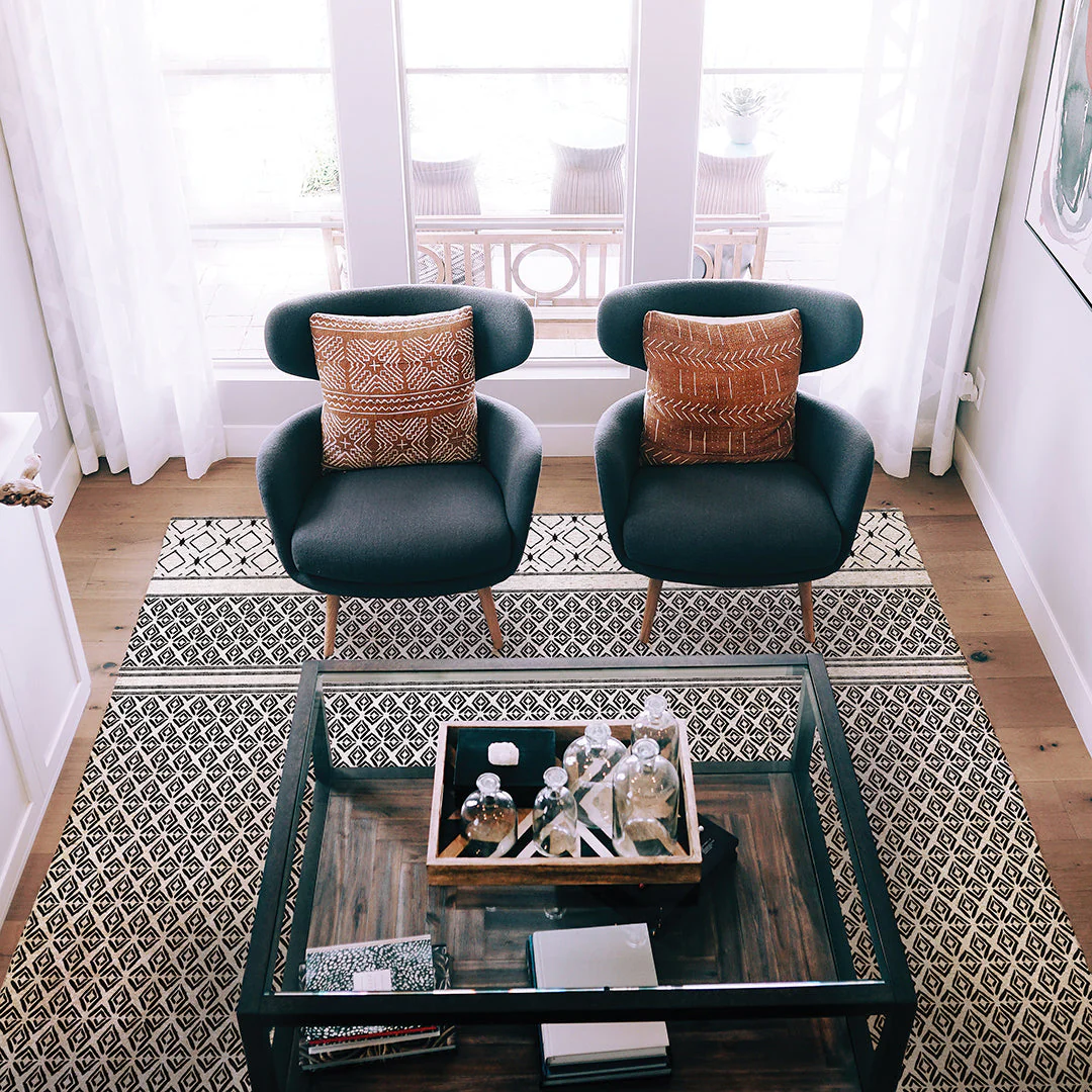 Striped Mudcloth Vinyl Floor Mat