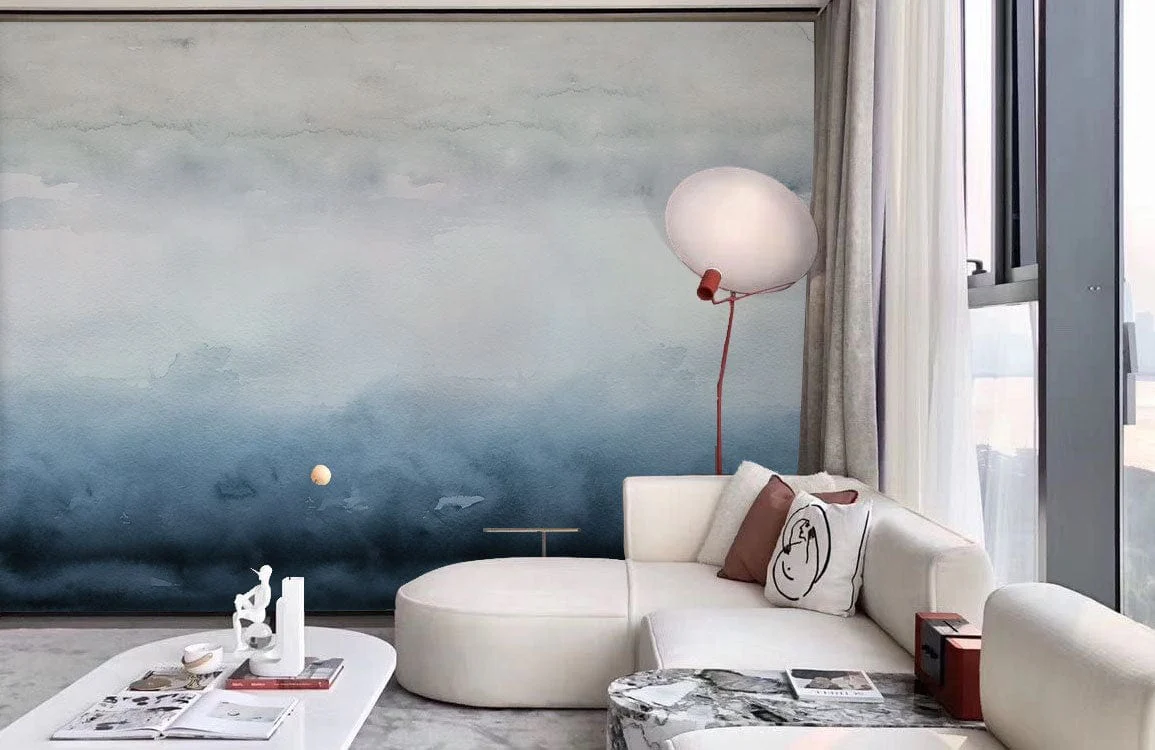 Serene Ombre Watercolor Mural Wallpaper